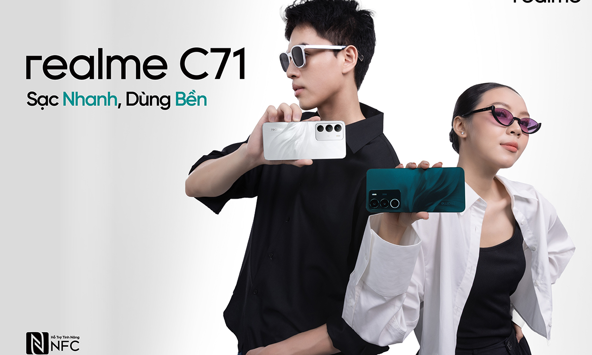 realme C71 chính thức ra mắt tại Việt Nam: “Tân vương” smartphone phổ thông sạc 1 giờ dùng 2 ngày, độ bền chuẩn quân đội và tích hợp AI tiên tiến
